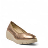 Italian Women Champagne Leather Espadrilles #4428