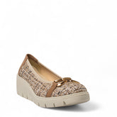 Italian Women Beige Cloth Espadrilles #4430