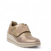 Italian Women Champagne Leather Shoes #4435