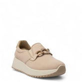 Italian Women Beige Leather Shoes #4445