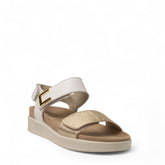 Italian Women White Leather Sandal #4448