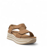 Italian Women Camel Leather Sandal #4453