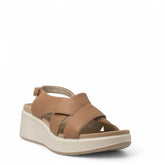 Italian Women Camel Leather Sandal #4457