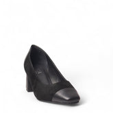 Women Black Leather Shoes #4470