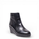 Women Black Leather Half Boot #4474