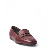 Women Maroon Leather Shoes #4486