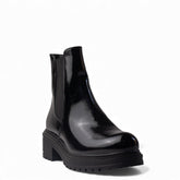Europeon Union Women Black VernisLeather Half Boot #4536