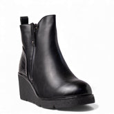 Europeon Union Women Black Leather Half Boot #4538