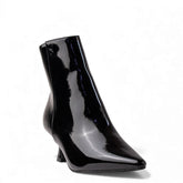 Europeon Union Women Black VernisLeather Half Boot #4564