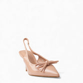 Europeon Union Women Beige VernisLeather Heels #4586