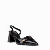 Europeon Union Women Black VernisLeather Heels #4589