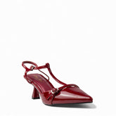 Europeon Union Women Maroon VernisLeather Heels #4590