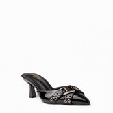 Europeon Union Women Black VernisLeather Heels #4593