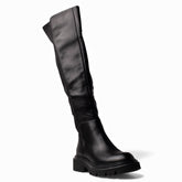 Europeon Union Women Black Leather Boot #4612