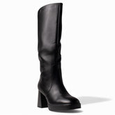 Europeon Union Women Black Leather Boot #4614