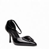 Europeon Union Women Black VernisLeather Heels #4635