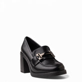 Europeon Union Women Black Leather Shoes #4640