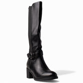 Europeon Union Women Black Leather Boot #4630