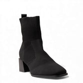 Europeon Union Women Black Cloth Half Boot #4666