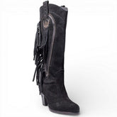 Women Black Chamois Boot #4744