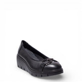 Italian Women Black Leather Shoes #4747