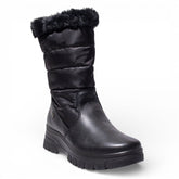 Italian Women Black WaterProof HalfBoot #4755