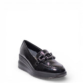 Italian Women Black VernisLeather Shoes #4767