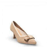 EuropeonUnion Women Beige Cloth Shoes #4775