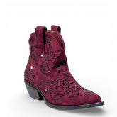 EuropeonUnion Women Maroon Chamois HalfBoot #4823