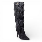 EuropeonUnion Women Black Chamois Boot #4842