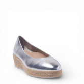 Women Silver Leather Shoe #4851
