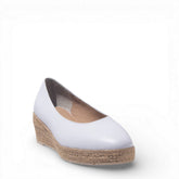 Women White Leather Shoe #4853