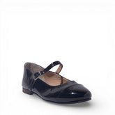 Women Black Vernis Leather Ballerina #4897