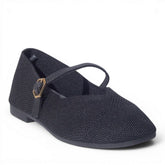 Europeon Union Women Black Cloth Ballerina #4947