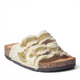 Europeon Union Women Gold Cloth Slipper #5009