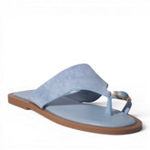 Europeon Union Women Light Blue Chamois Slipper #5018