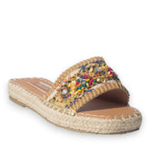 Europeon Union Women Gold Leather Slipper #5085