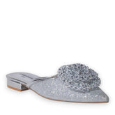 Europeon Union Women Silver Glitter Mules #5145