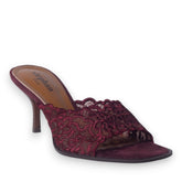 Europeon Union Women Maroon Cloth Heels #5160