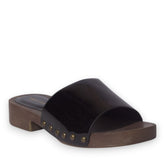 Europeon Union Women Brown Vernis Leather Slipper #5257