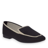 Europeon Union Women Black Cloth Ballerina #5264
