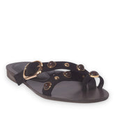 Europeon Union Women Black Chamois Slipper #5283