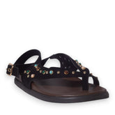 Europeon Union Women Black Chamois Slipper #5312
