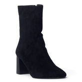 European Union Women Black Chamois Half Boot #5383