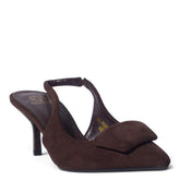 European Union Women Brown Chamois Heels #5392