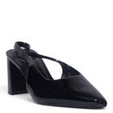 European Union Women Black Vernis Leather Heels #5429