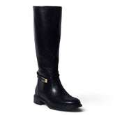 European Union Women Black Leather Boot #5489
