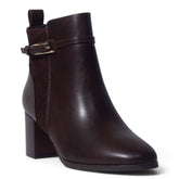 European Union Women Brown Leather Half Boot #5491