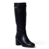 European Union Women Black Leather Boot #5518