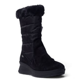 Italian Women Black Chamois Half Boot #5546